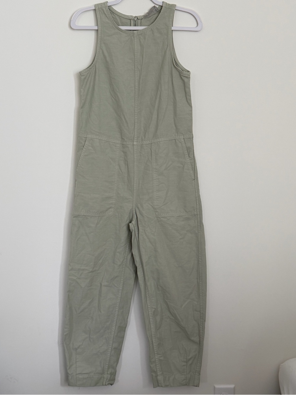 Everlane Women’s Size 4 Green The Fatigue Jumpsuit Linen Cotton Utility Workwear